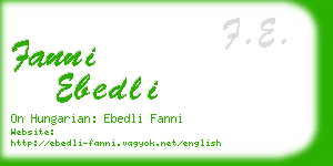 fanni ebedli business card